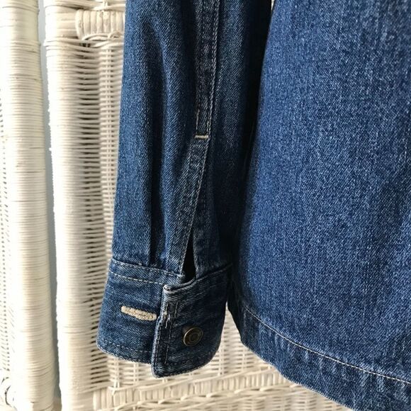 Blassport Vtg Button Pocket Denim Jean Jacket S - Picture 10 of 14
